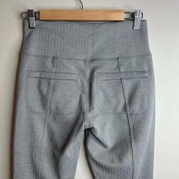 Athleta Leggings Women’s Sz S Grey Delancey Herringbone Stretch Pants - Picture 4 of 9